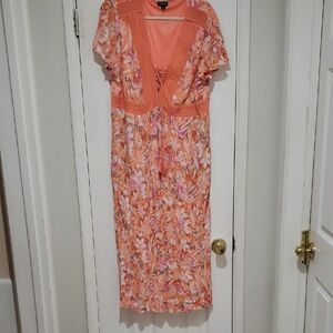 Floral Orange Dress